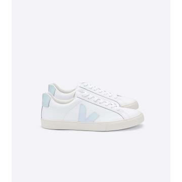 Women's Veja ESPLAR LEATHER Sneakers White/Blue | ZA 609WNB